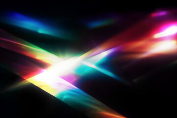 Fototapeta premium Blur colorful warm light on black background Light effect