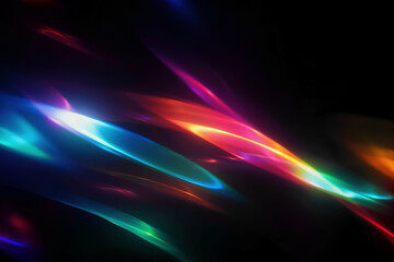 Blur colorful warm light on black background Light effect