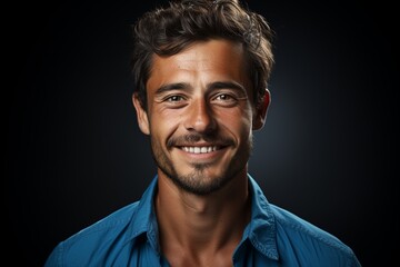 Fototapeta premium Positive young man looking at camera