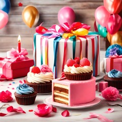 birthday cupcakes with candles