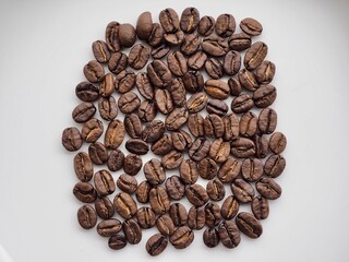 로스팅된 커피 원두 배경