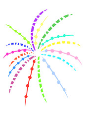 Fireworks of various color