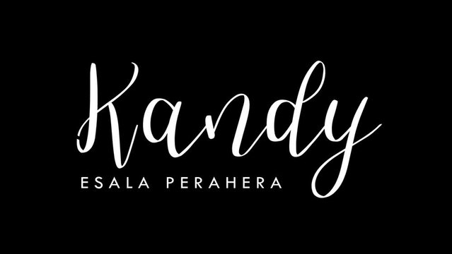 Kandy Esala Perahera Animation. Great for Esala Perahera Celebrations, lettering with black background, for banner, social media feed wallpaper stories