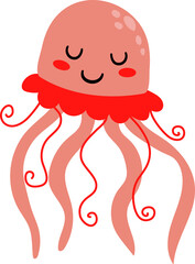 Cute hand drawn jellyfish
