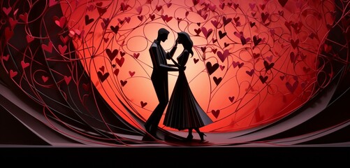 Love's dance in high-definition precision, as Valentine's Day unfolds in a mesmerizing display of intricate geometric patterns
