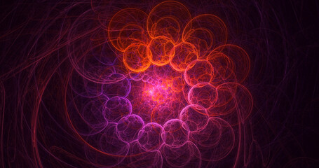 Obraz premium 3D manual rendering abstract round light background