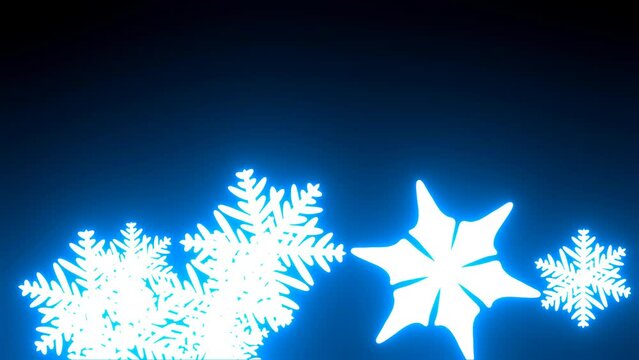 Light Visual Effects Animation Video with light snowflakes