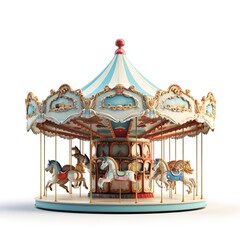 merry go round, carousel with horses