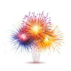 colorful fireworks, background with fireworks