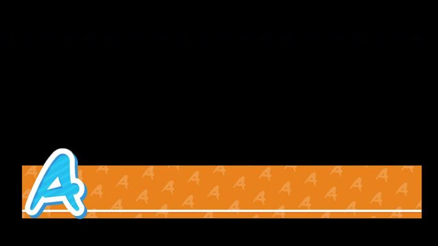 「?・!・A・Q」アイコンと動きのあるテロップベース（オレンジ）