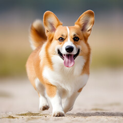 Welsh Corgi Dog Isolated on White Background - Generative AI