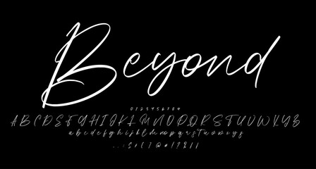 beyond font script vector lettering. Best Alphabet Alphabet Brush Script Logotype Font lettering handwritten