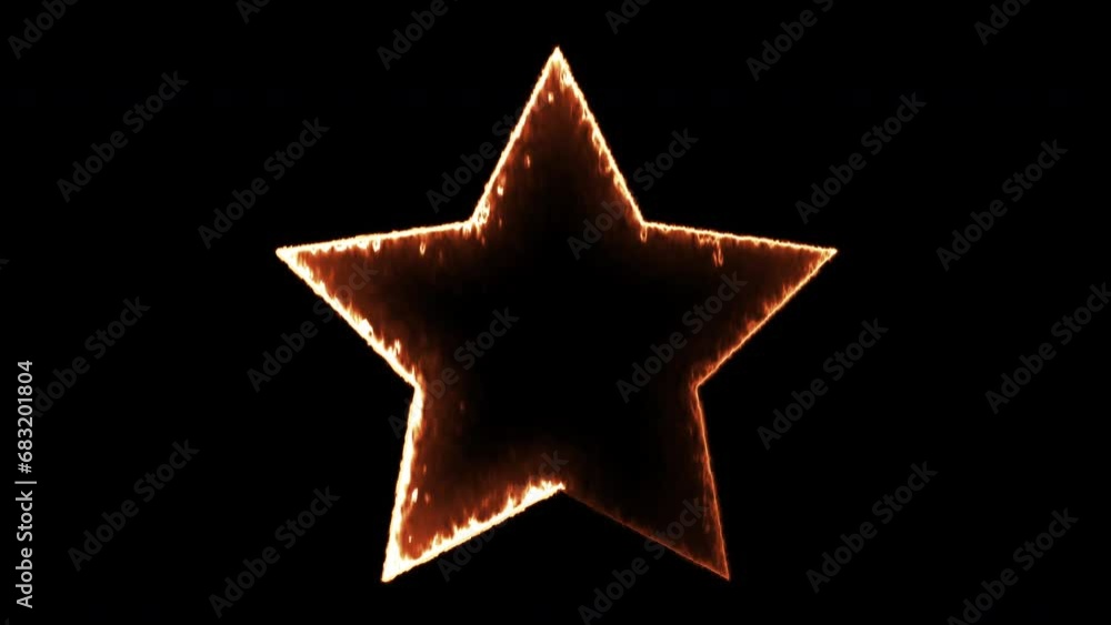 Aufkleber abstract star fire frame. computer generated 3d render