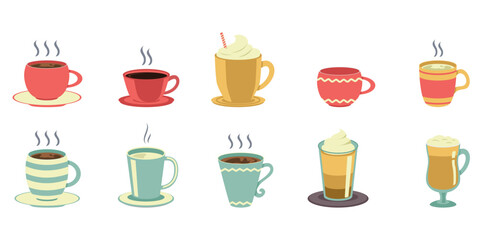 flat drink cup illustration