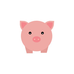 cute pig on white background