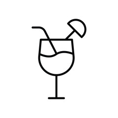 Drinks icon isolate white background vector stock illustration.