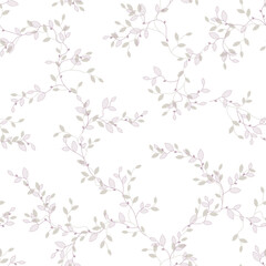 seamless pattern of branches and leaves