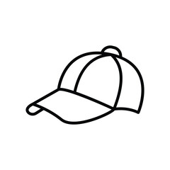 Cap icon isolate white background vector stock illustration.