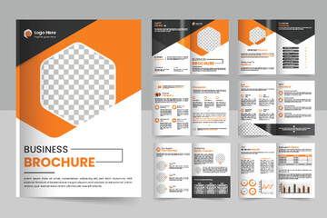 Business plan minimalist brochure template with modern concept and minimalist layout used for business profile 
