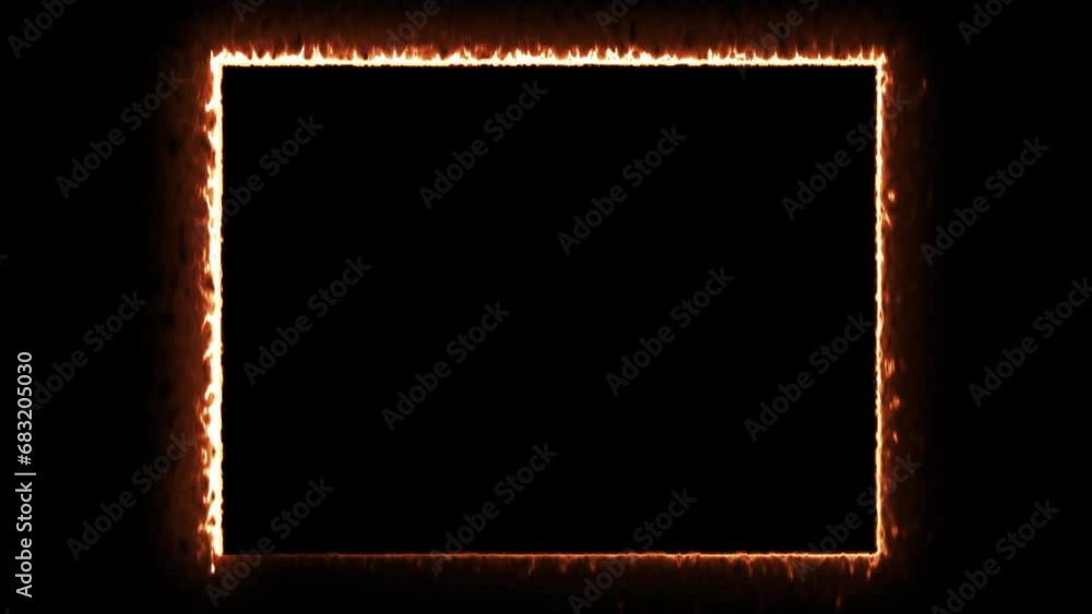 Poster abstract fire square. computer generated 3d render