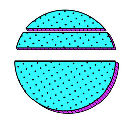 Abstract element cute comic pop-art retro 80s-90s style.