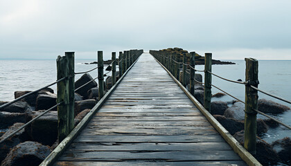 Fototapeta premium dark aethestic photograph of a pier