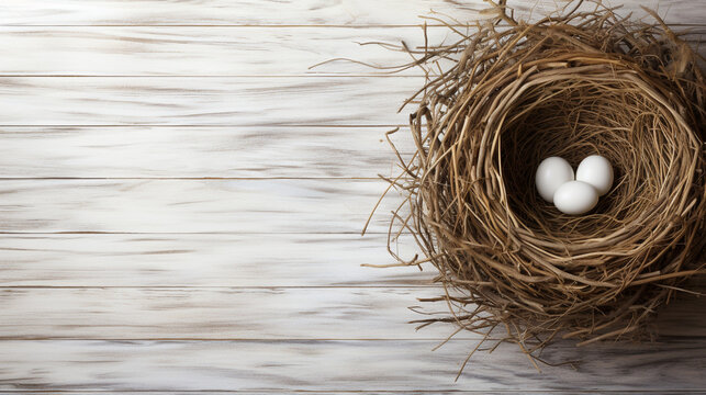 nest with eggs HD 8K wallpaper Stock Photographic Image 