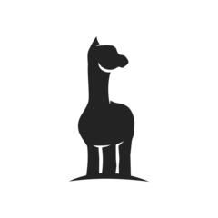 Foto auf Alu-Dibond alpaca logo template Isolated. Brand Identity. Icon Abstract Vector graphic © vectorfactory