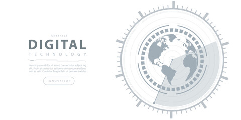 Digital technology futuristic internet network speed connection white background, cyber nano information, abstract communication, innovation future tech data, Ai big data line dot illustration vector