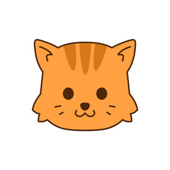 cute cat smiling smile cartoon design sticker illustration vector
