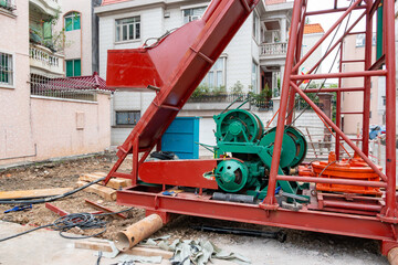 drilling rig for foundation digging horizontal composition
