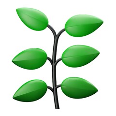 3D image of green leaves