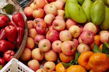 fruits and vegetables in a basket