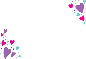 ビビットなハートのフレーム