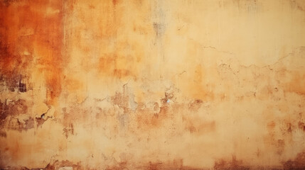 Texture of old concrete with plaster on a cracked wall and rusty stains for background. Abstract background of dirty wall.