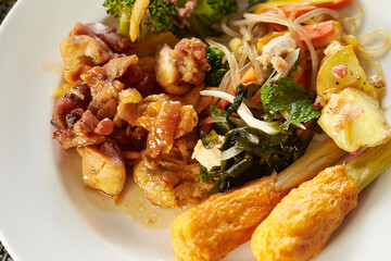 grilled beef with vegetables