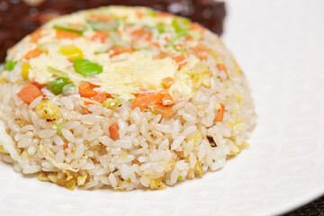 Fried rice with Black Soybean Sauce  and vegetables