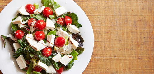 salad with cheese and tomatoes