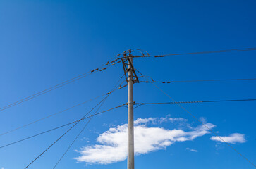Transmission Lines on the Yadan Landform in Xinjiang, China