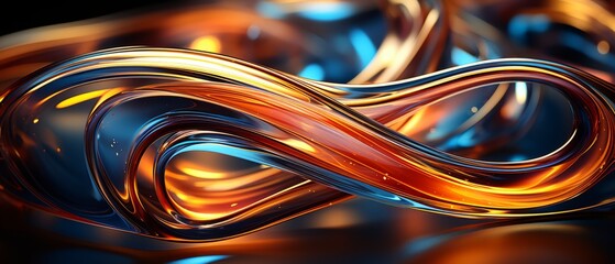 An abstract colored lava-like viscous liquid