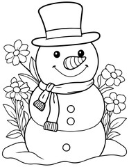 Snowman Coloring Page
