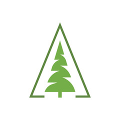 Obraz premium Pine tree logo vector