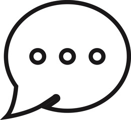 Modern Chat Bubble Icon – Vector Illustration for Creative Conversations