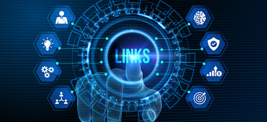 Internet Links Concept. Business, Technology, Internet and network concept. 3d illustration