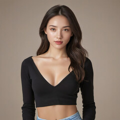 Fototapeta premium Ai mixed race girl 여자 모델