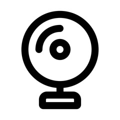 Webcam Icon. Flat style. Vector EPS 10. Black on white background.