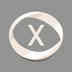 Obraz premium Environmentally friendly fashion innovation filled monochrome initial logo idea. Clothing production. Letters inside circle shape. Graphic design. Created using neural network