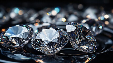 Gemstones, close-up diamonds - obrazy, fototapety, plakaty