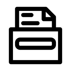 Fototapeta premium Folder Icon Vector. Outline Folder Sign. Isolated Contour Symbol Illustration