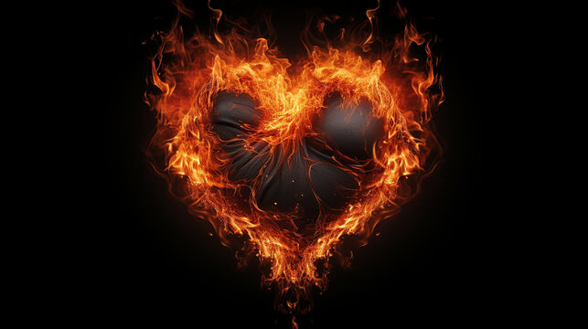 heart of fire HD 8K wallpaper Stock Photographic Image 